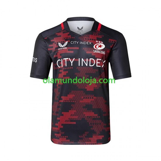 Camisola Rugby Saracens Homem Equipamento Primeiro 2023 Manga Curta